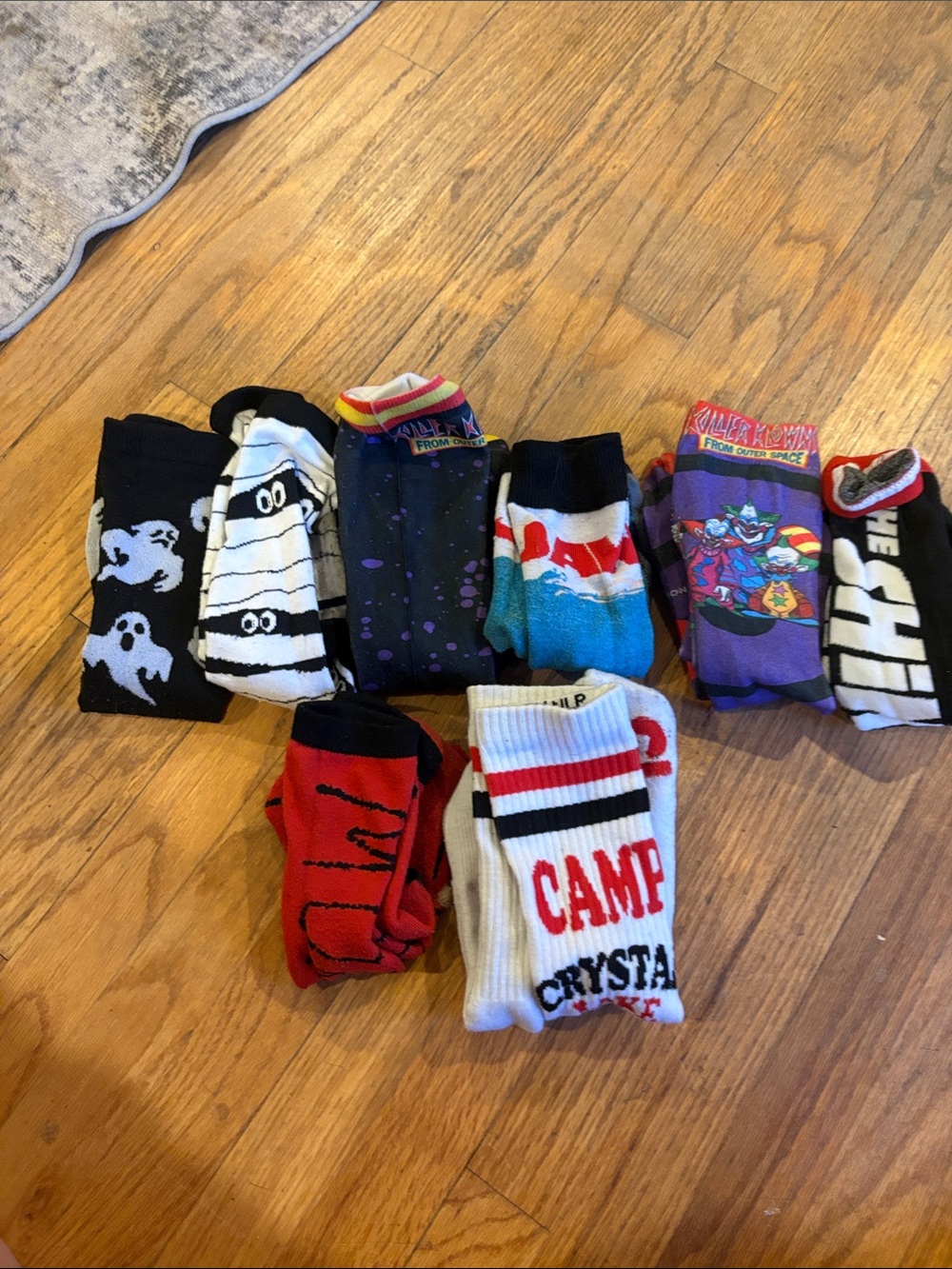 Unbranded Horror Movie Socks Mens OS Multicolor Good Jaws Friday 13th Bundle
